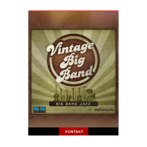 Vintage big band jazz orchestra performing classic swing music with brass instruments and formal attire